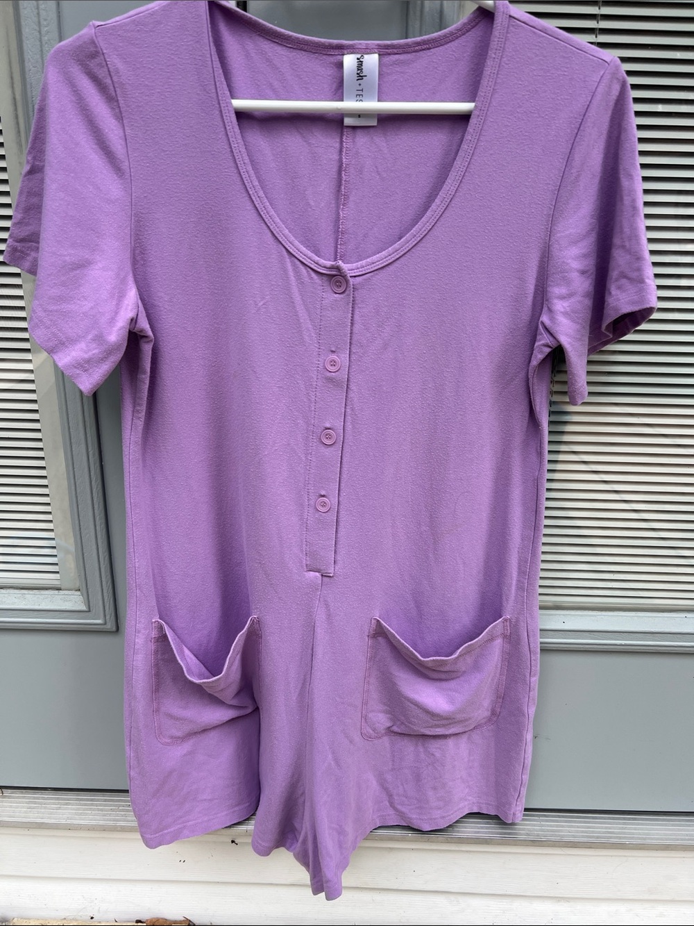 Smash + Tess "Cheeky Romper" in lavender/lovely purple (Size Small)
